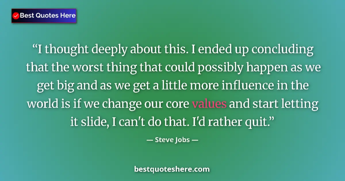 Quote by Steve Jobs: I thought deeply about this. I ended up concluding that the worst thing that could possibly happen a...