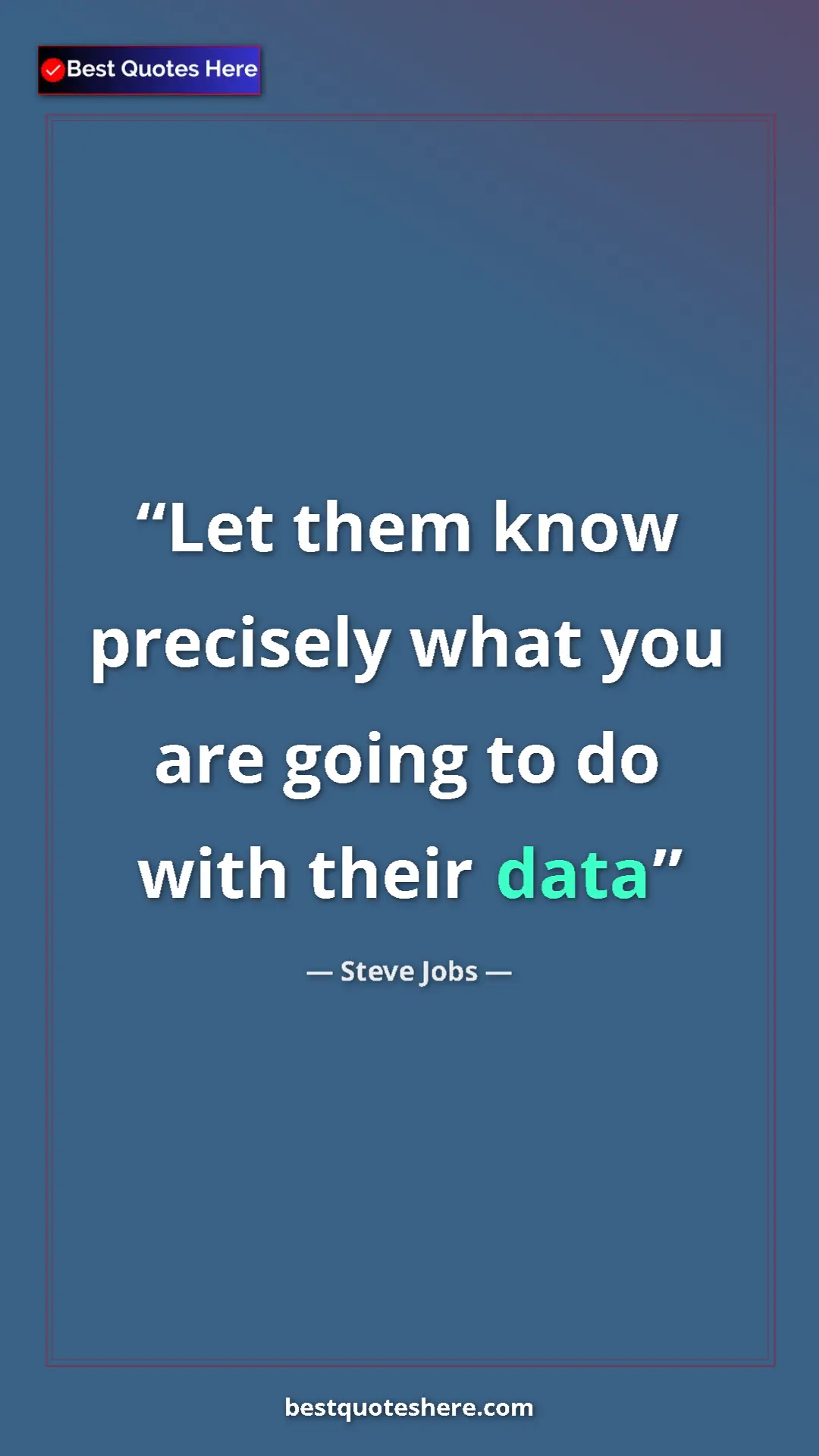 Steve Jobs Quote Card: "Let them know precisely what you are going to do with their " Pinterest quote poster by Steve Jobs: "Let them know precisely what you are going to do with their "