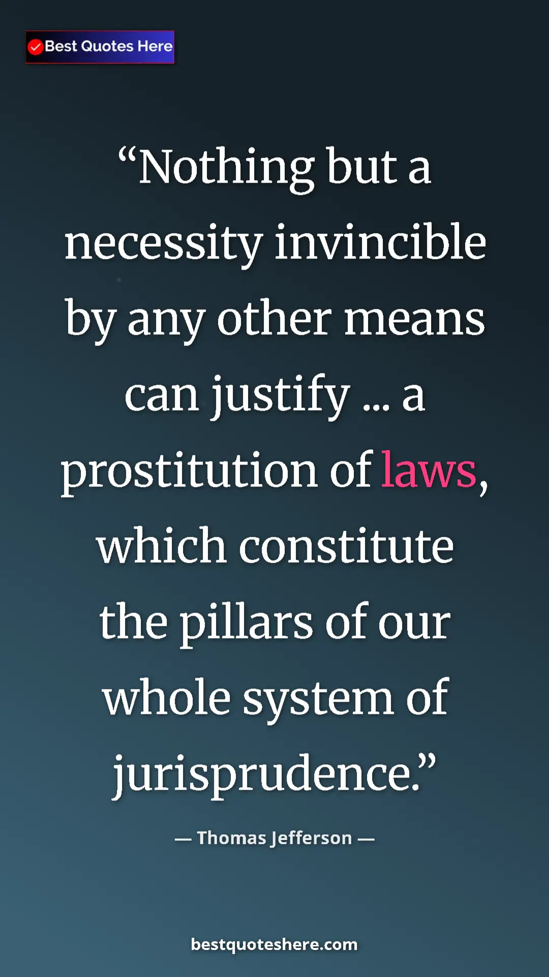 Thomas Jefferson Quote Card: "Nothing but a necessity invincible by any other means can..." Pinterest quote poster by Thomas Jefferson: "Nothing but a necessity invincible by any other means can..."