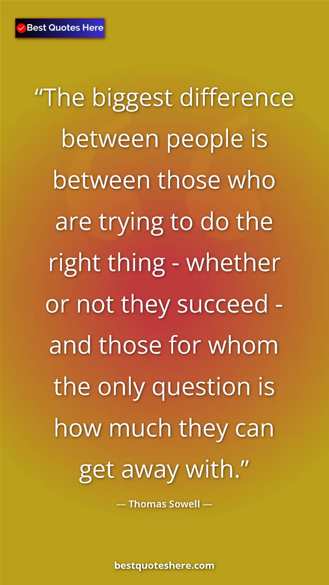 Pinterest quote poster by Thomas Sowell: "The biggest difference between people is between those who..."