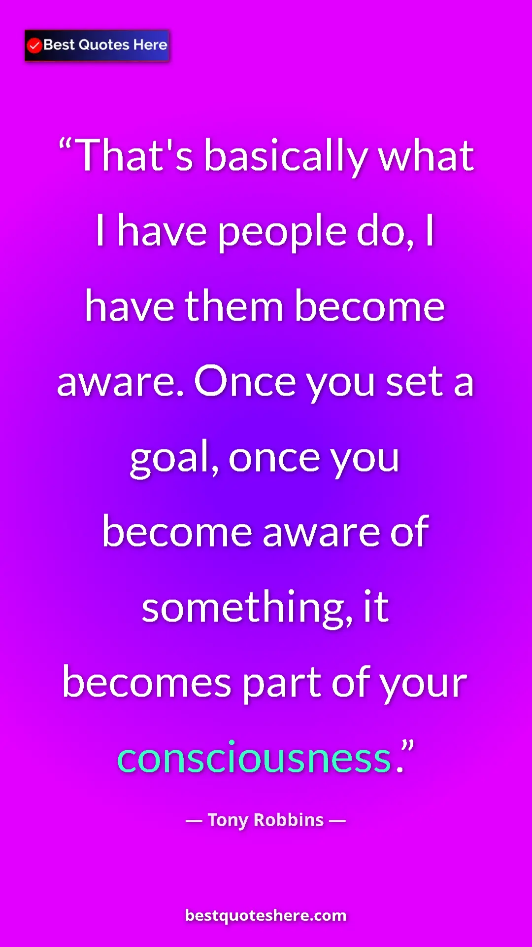 Pinterest quote poster by Tony Robbins: "That's basically what I have people do, I have them become..."