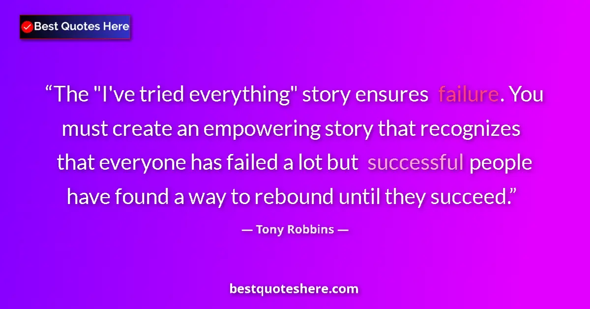 Quote by Tony Robbins: The 