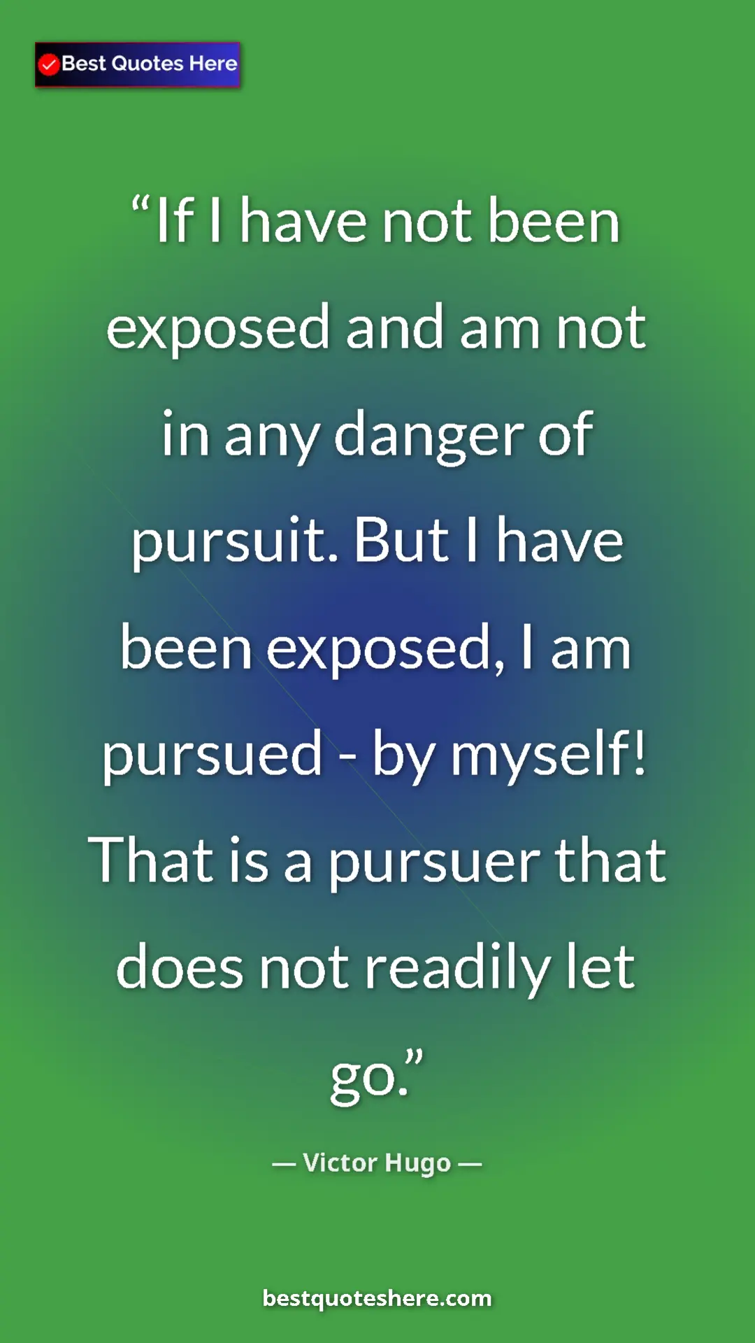 Victor Hugo Quote Card: "If I have not been exposed and am not in any danger of..." Pinterest quote poster by Victor Hugo: "If I have not been exposed and am not in any danger of..."