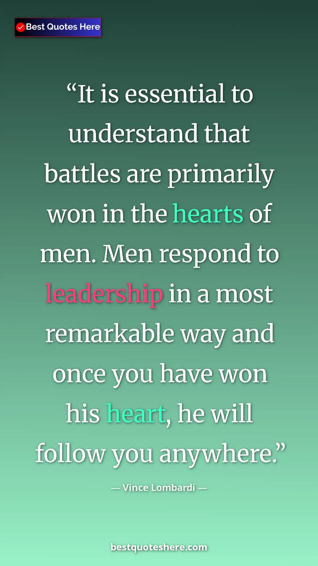 Vince Lombardi Quote Card: "It is essential to understand that battles are primarily..." Pinterest quote poster by Vince Lombardi: "It is essential to understand that battles are primarily..."