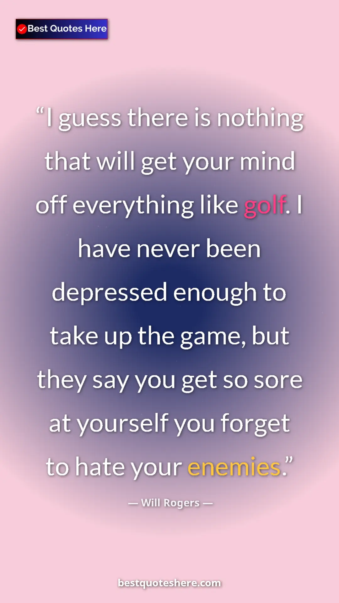Will Rogers Quote Card: "I guess there is nothing that will get your mind off..." Pinterest quote poster by Will Rogers: "I guess there is nothing that will get your mind off..."