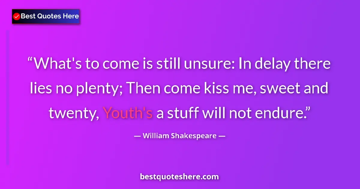 Quote by William Shakespeare: What's to come is still unsure: In delay there lie