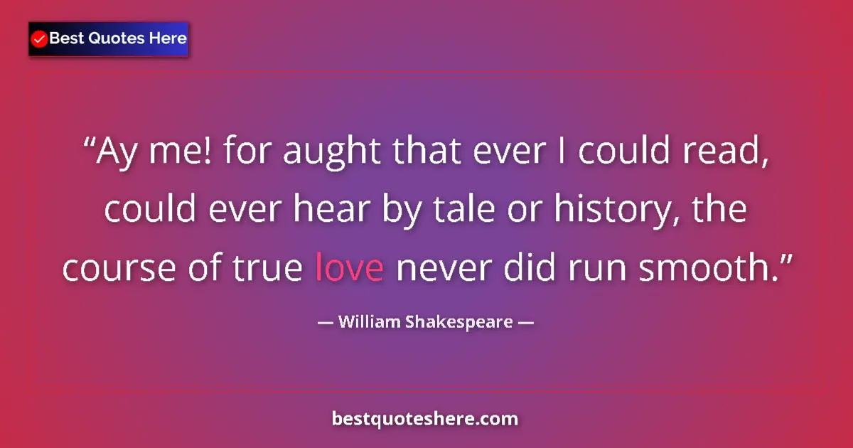 Quote by William Shakespeare: Ay me! for aught that ever I could read, could eve