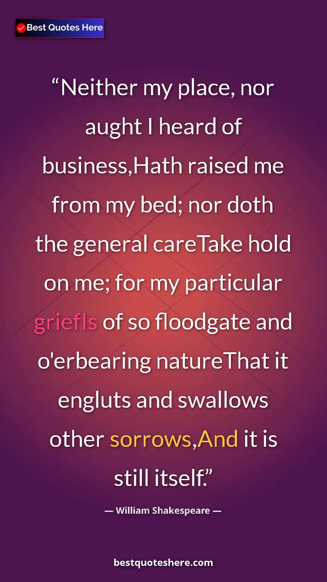 William Shakespeare Quote Card: "Neither my place, nor aught I heard of business,Hath raised..." Pinterest quote poster by William Shakespeare: "Neither my place, nor aught I heard of business,Hath raised..."