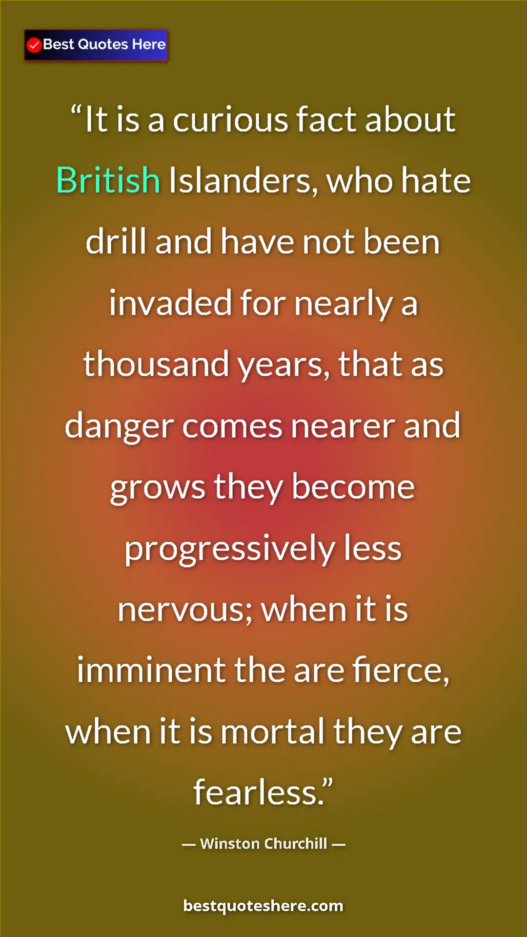 Winston Churchill Quote Card: "It is a curious fact about British Islanders, who hate..." Pinterest quote poster by Winston Churchill: "It is a curious fact about British Islanders, who hate..."