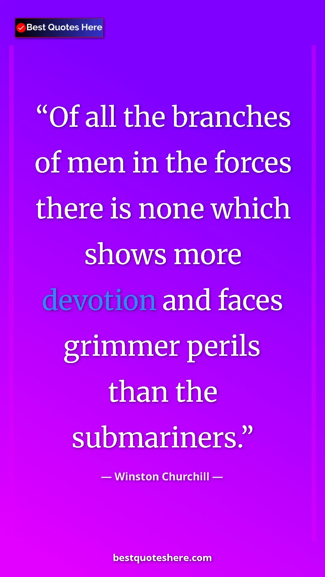 Winston Churchill Quote Card: "Of all the branches of men in the forces there is none..." Pinterest quote poster by Winston Churchill: "Of all the branches of men in the forces there is none..."
