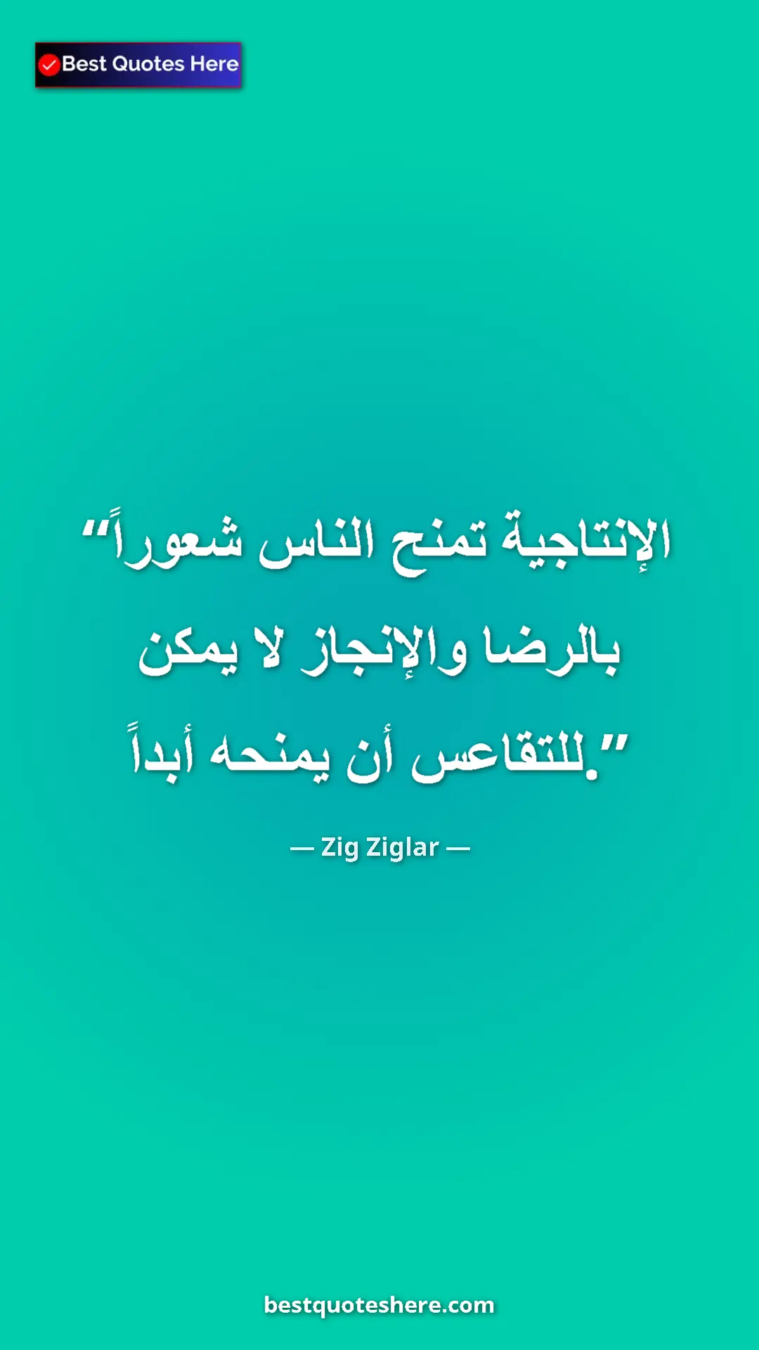 Pinterest quote poster by Zig Ziglar: "Being productive gives people a sense of satisfaction and..."