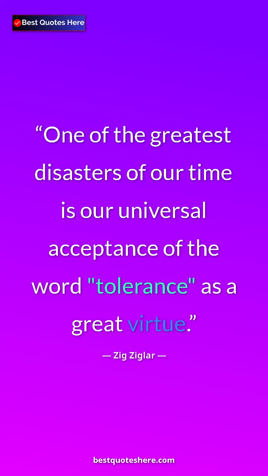 Pinterest quote poster by Zig Ziglar: "One of the greatest disasters of our time is our universal..."