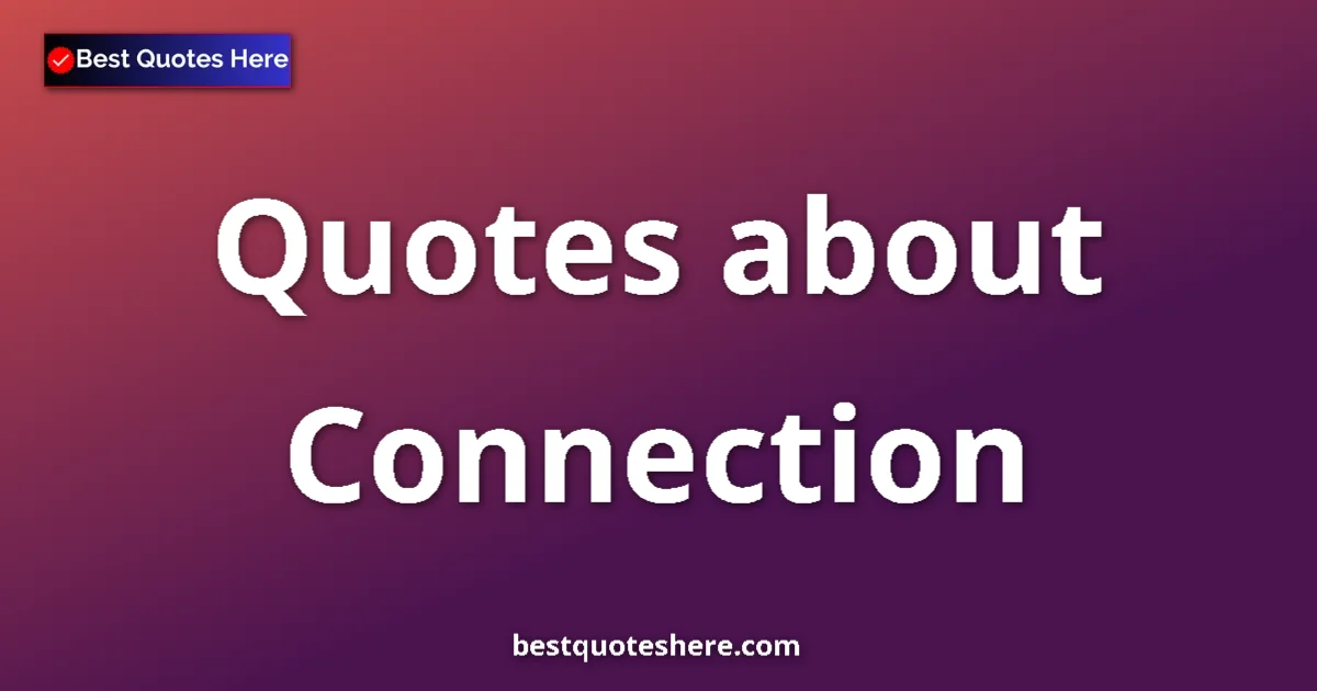 Connection Quotes & Wisdom Connection quotes and sayings collection