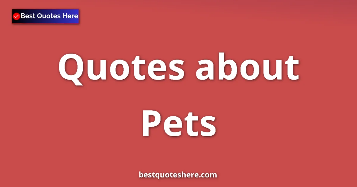 Pets Quotes & Wisdom Pets quotes and sayings collection
