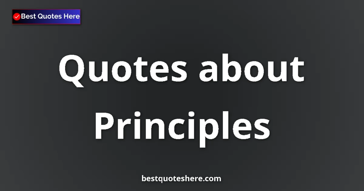 Principles quotes and sayings collection
